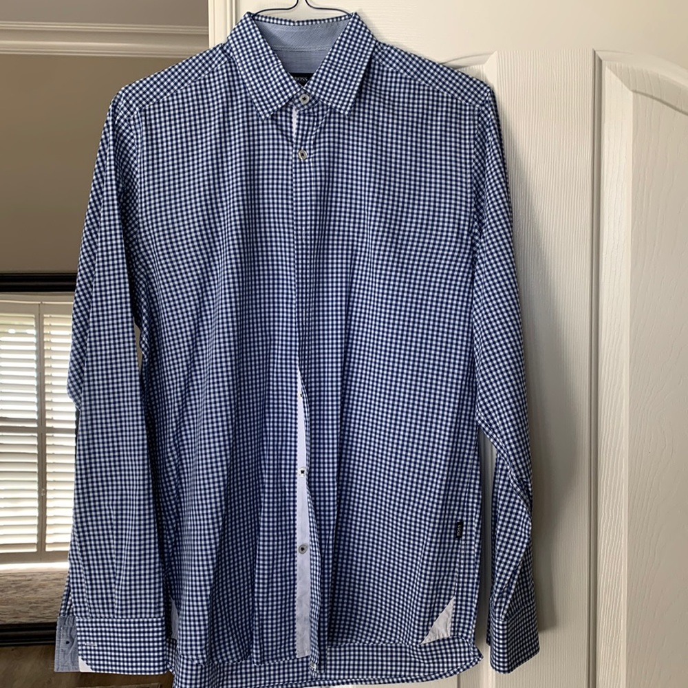 Blue gingham Boss